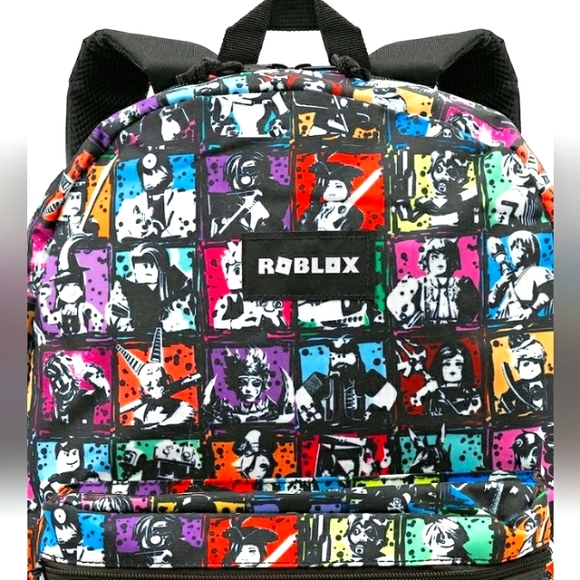 Roblox Kids Teen School Backpack 17” Character Print Black new with tags - Picture 7 of 10